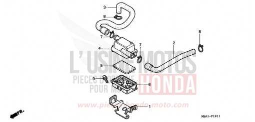 SUB AIR CLEANER VT750C2X de 1999